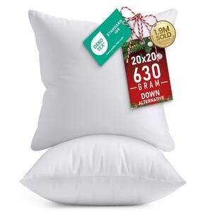 Utopia Bedding 20x20 Pillow Inserts 2 Pack New In Box